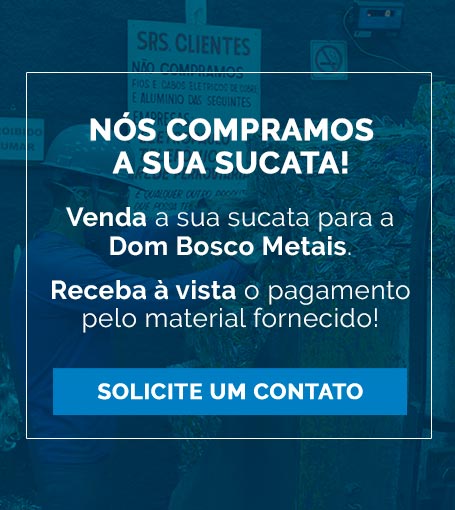 Trabalhamos com a compra e a venda dos principais metais não ferrosos